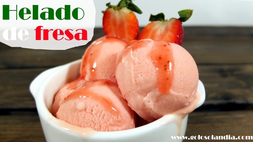 Helado de fresa