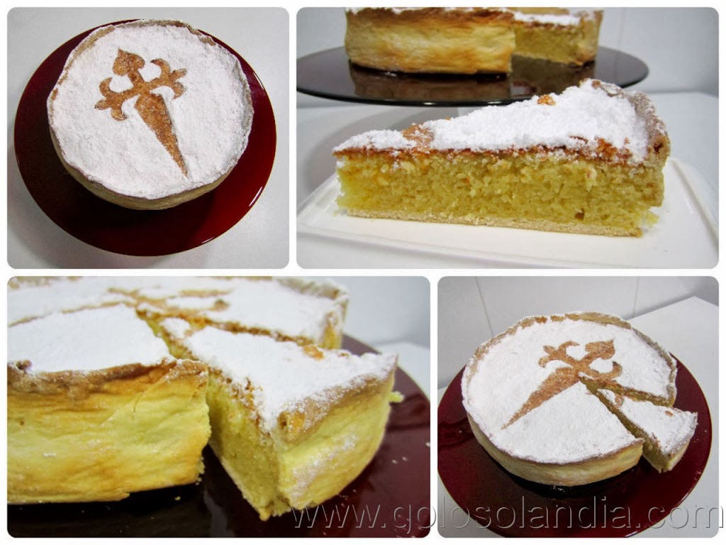 Tarta de Santiago | Golosolandia: Recetas y vídeos de postres y tartas.
