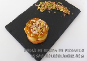 Receta de sable de crema de pistacho