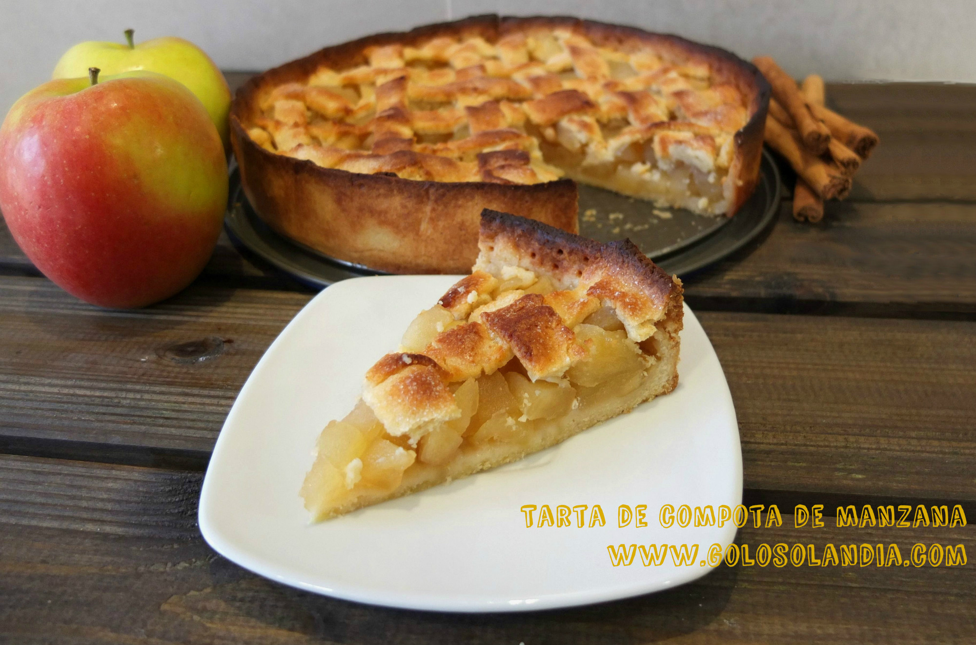 Tarta de compota de manzana