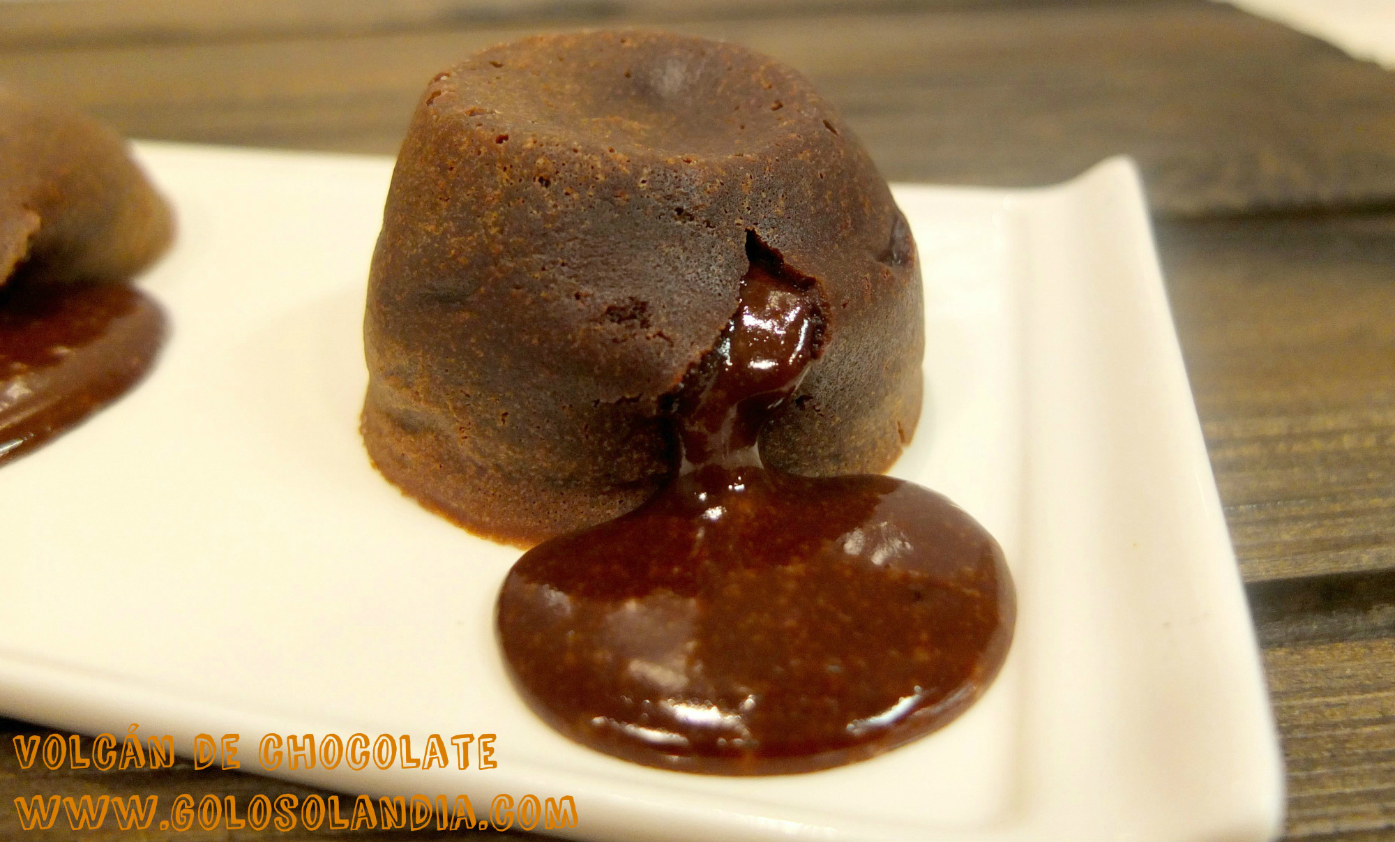 Volcán de chocolate