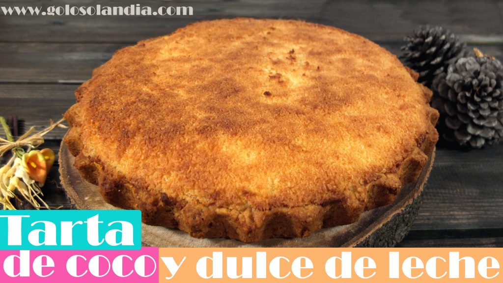Tarta de coco y dulce de leche
