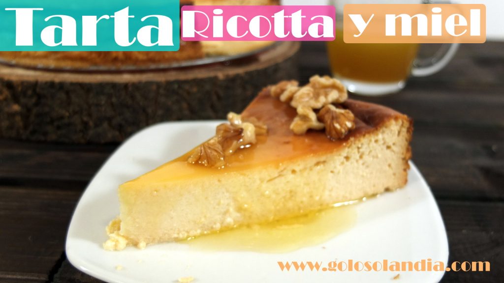 Tarta ricotta nueces y miel