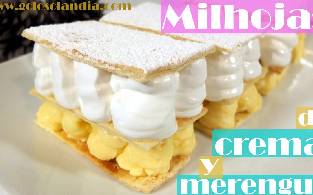Milhojas de crema y merengue