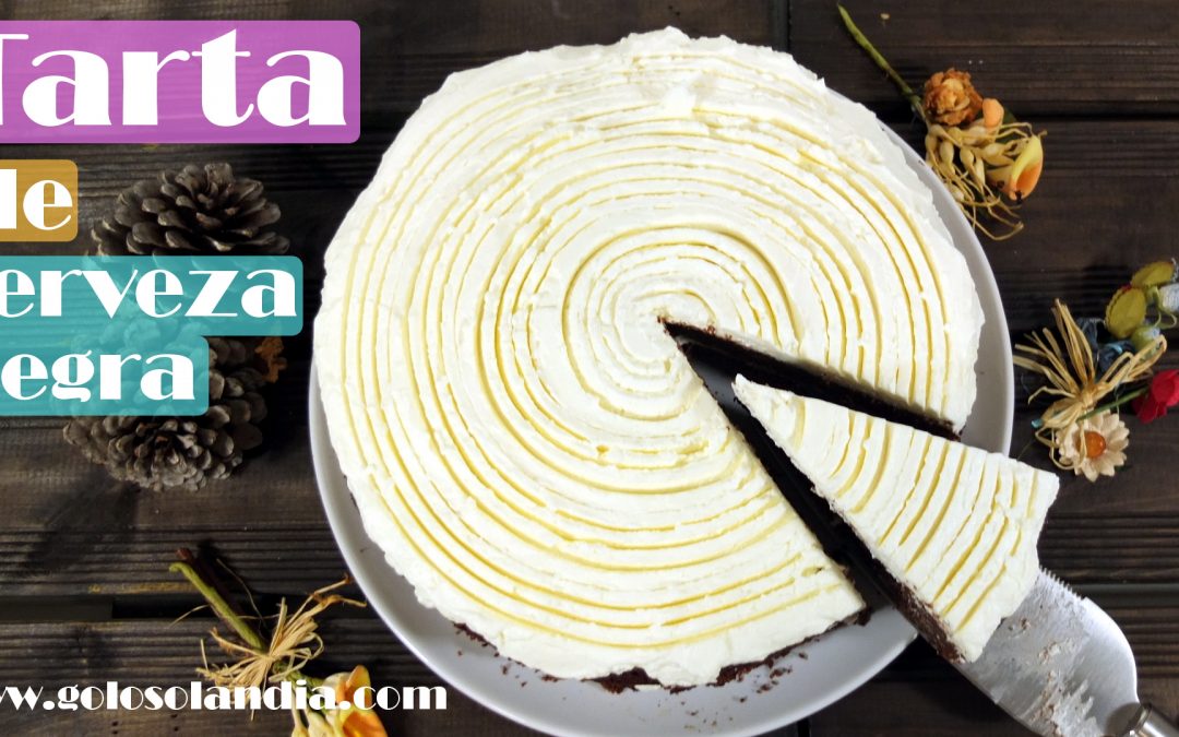 Tarta de cerveza negra tipo Guinness