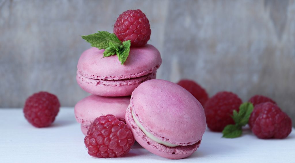 Macarons de frambuesa