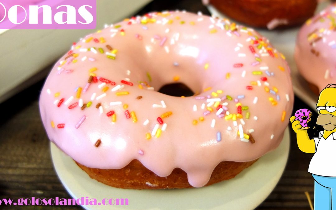 Donas donuts o rosquillas de los simpson receta fácil.