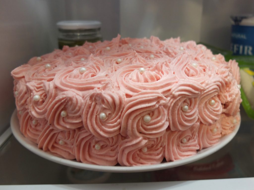 Tarta rosas de fresa receta