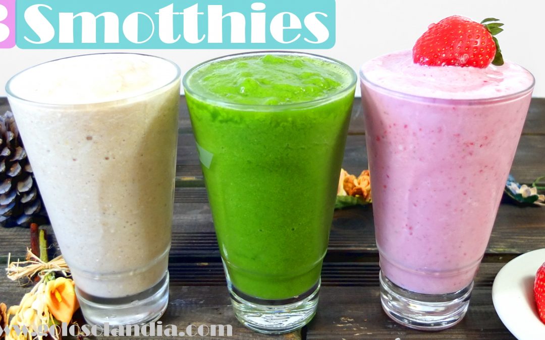 3 Smotthies refrescantes sanos y deliciosos.