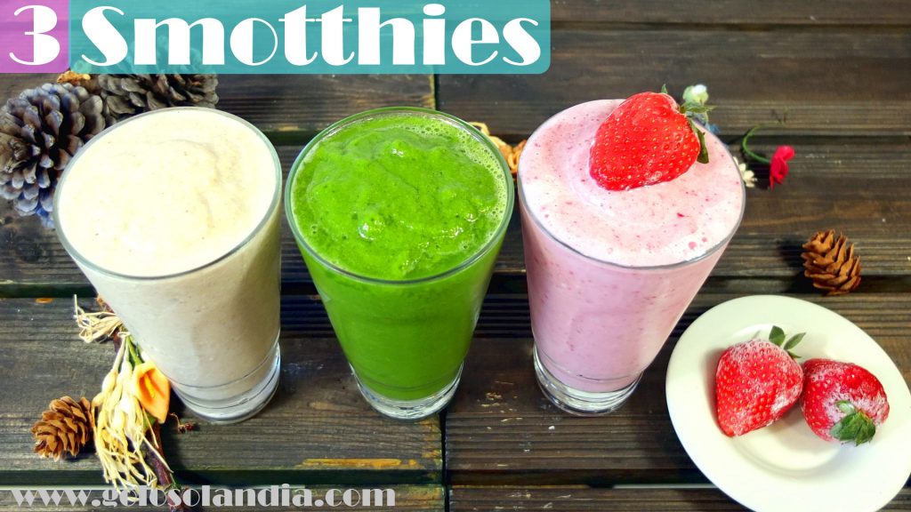3 Smotthies refrescantes sanos y deliciosos.