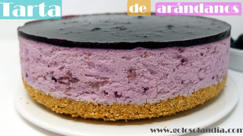 Tarta fría de arándanos sin horno facil