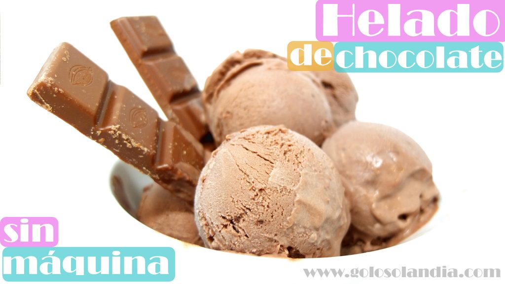 Helado de chocolate sin máquina ni huevo