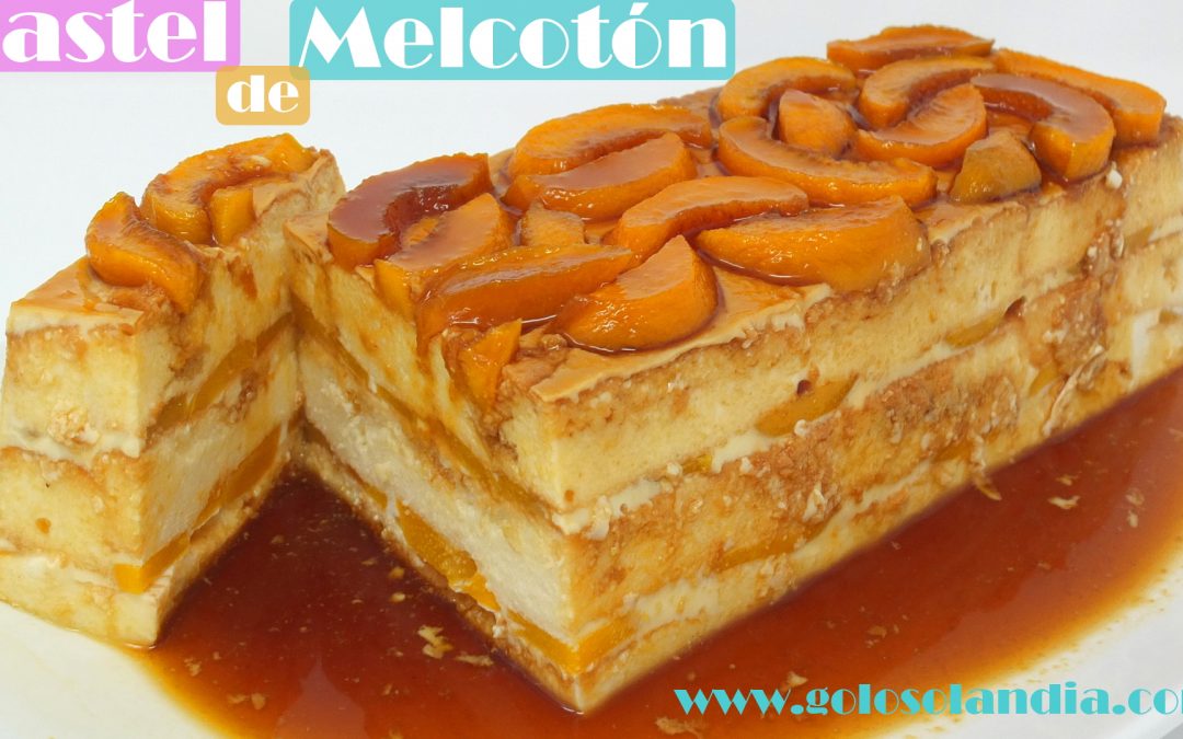 Pastel de melocotón casero