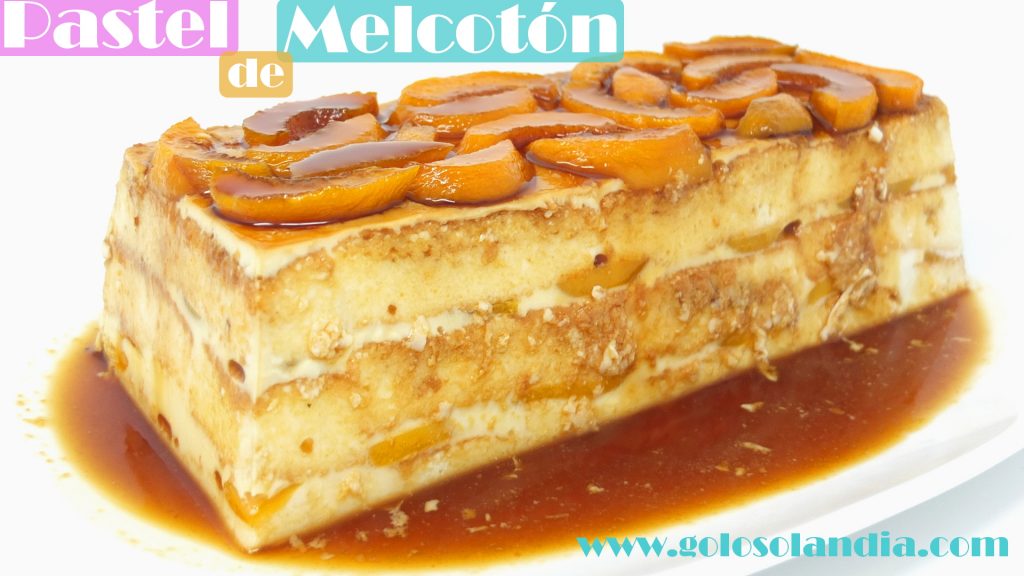 Pastel de melocotón casero