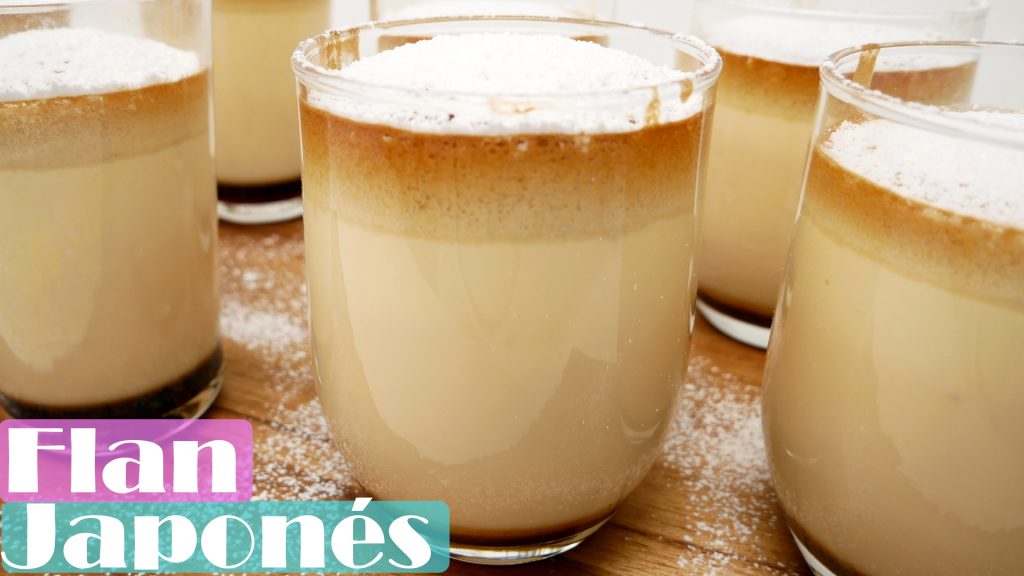 Tu postre favorito: FLAN JAPONÉS 🍮😍(Bizcocho Flan y caramelo en el mismo vaso)🍮😍😍