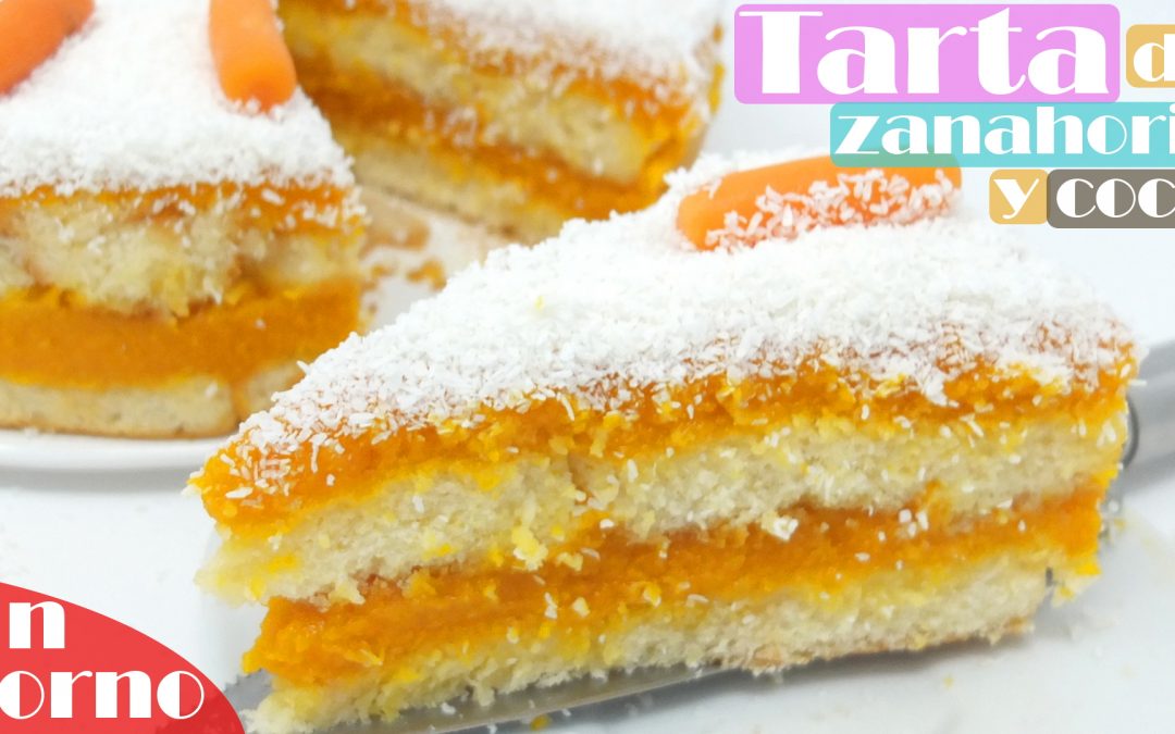 TARTA de ZANAHORIA, SIN HORNO!! (con coco) Receta fácil.