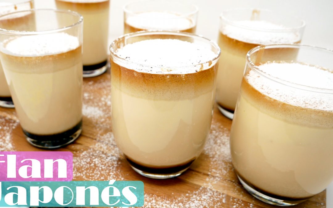 Tu postre favorito: FLAN JAPONÉS 🍮😍(Bizcocho Flan y caramelo en el mismo vaso)🍮😍😍