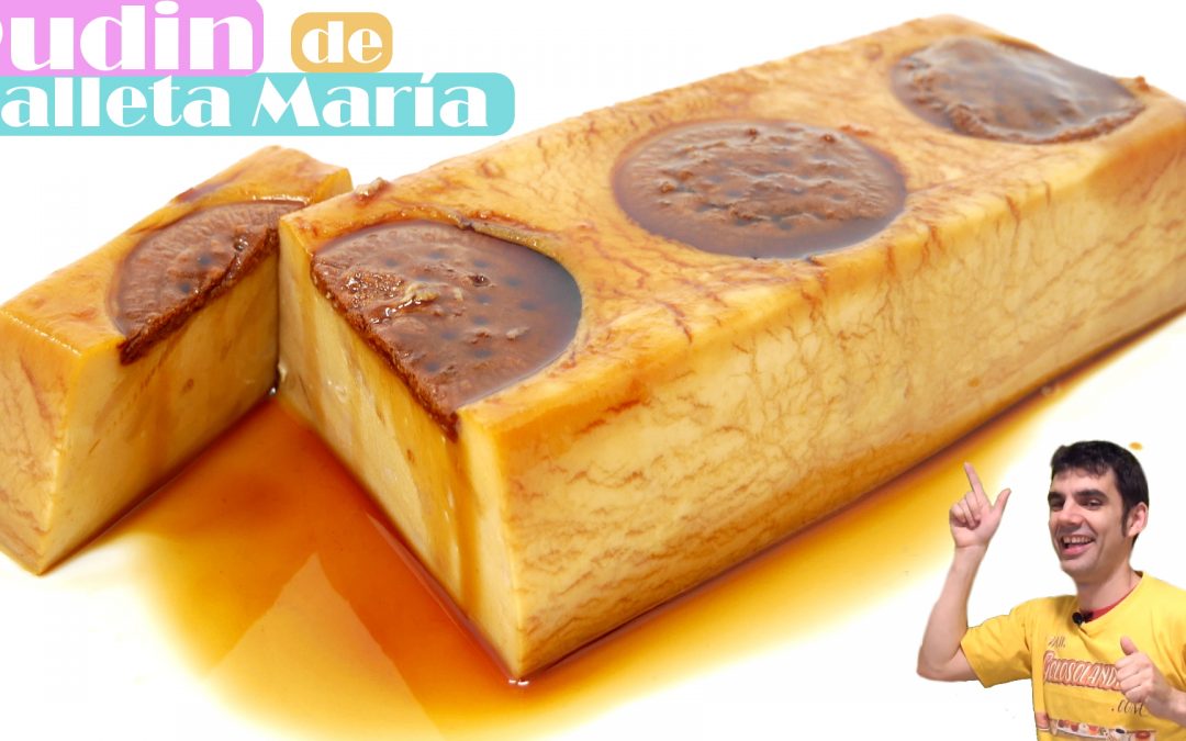 PUDIN de GALLETAS MARÍA 🍪🍮🍪(PASTEL o BUDIN receta SIN HORNO)🍪🍮🍪