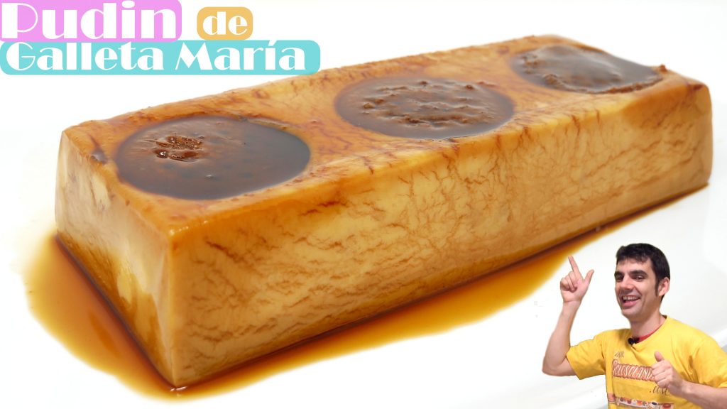 PUDIN de GALLETAS MARÍA 🍪🍮🍪(PASTEL o BUDIN receta SIN HORNO)🍪🍮🍪