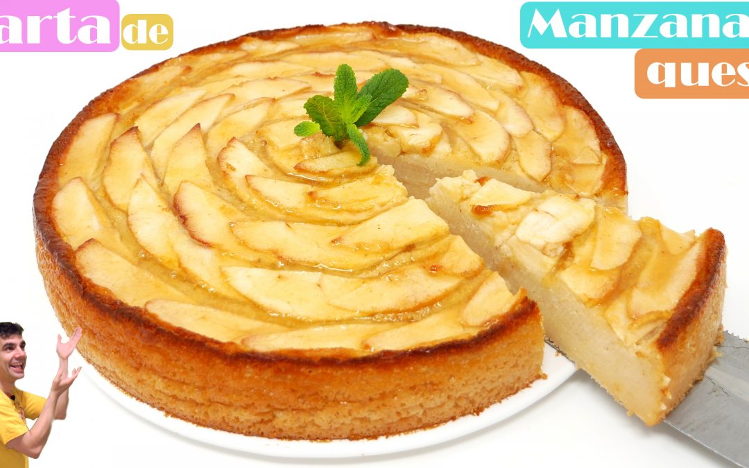 TARTA de MANZANA y QUESO🍏🥧🍰🍎 (MUY FÁCIL Y DELICIOSA)