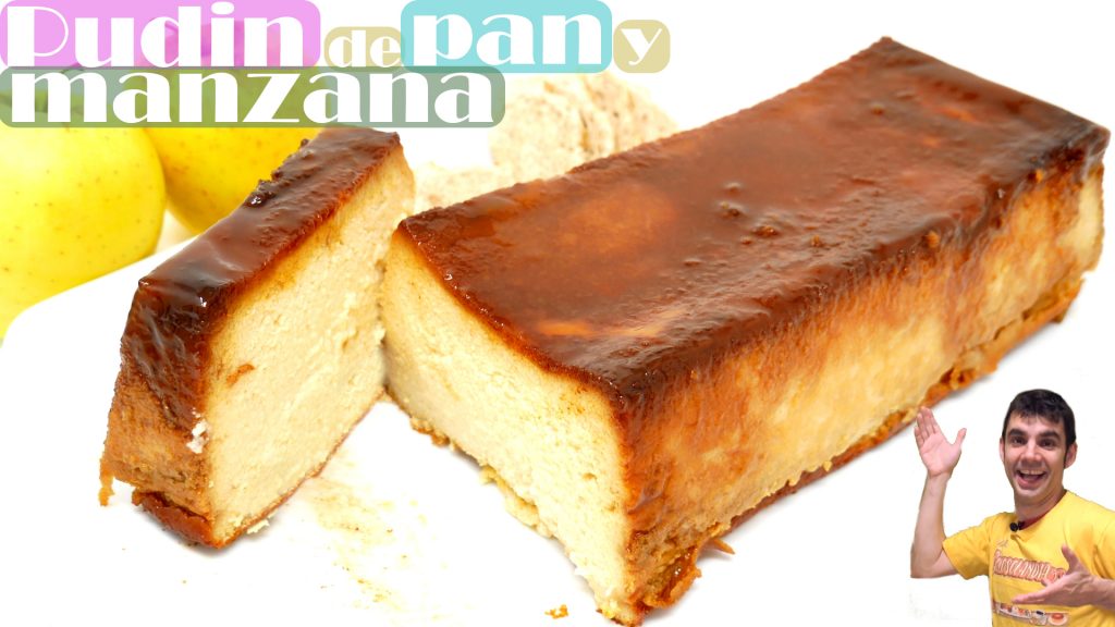 PUDIN o BUDIN de PAN y MANZANA 🍰🍏🍞| DELICIOSO y FÁCIL | 🍞🍮🍏