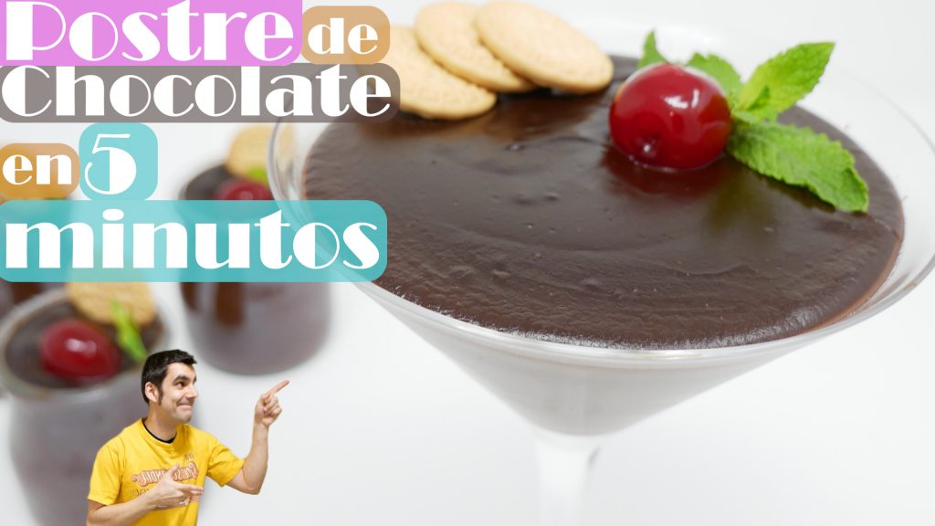 En solo 5 MINUTOS: POSTRE de CHOCOLATE 🍫🍨😍 cremoso delicioso y sorprendente🍫🍨😍