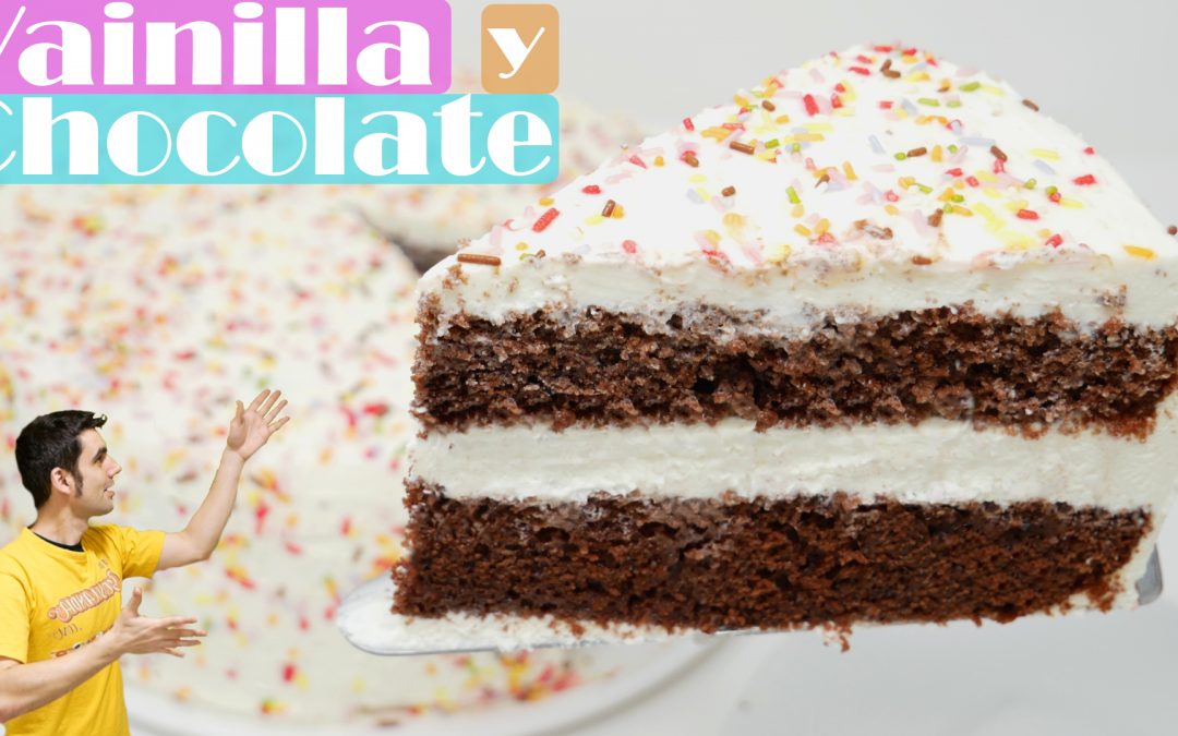 ¿La MEJOR? TARTA de VAINILLA y CHOCOLATE 🍫🎂 Deliciosa jugosa e ideal para celebraciones o cumpleaños