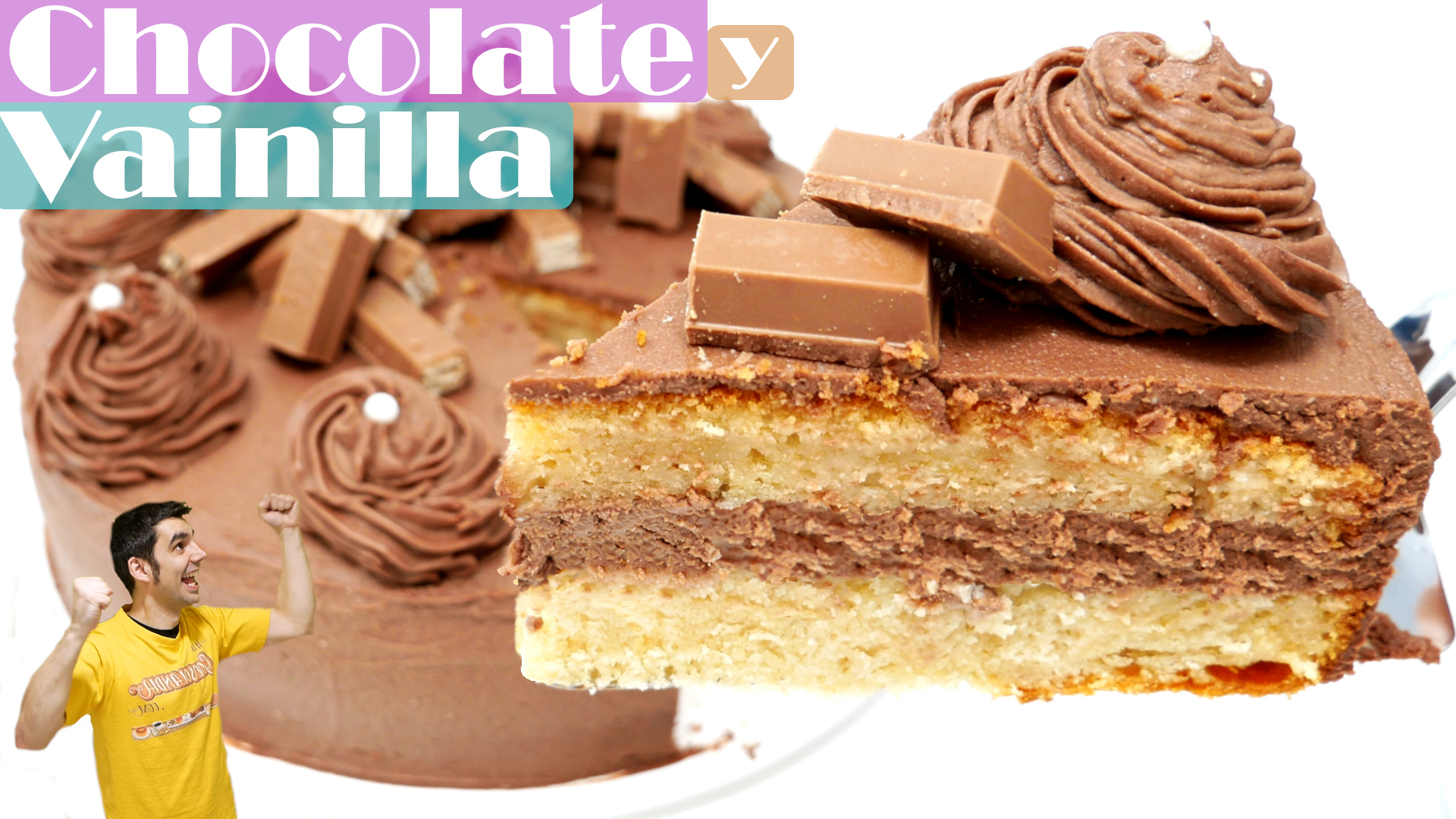 Tarta de vainilla y chocolate | Golosolandia: Recetas y vídeos de postres y  tartas.