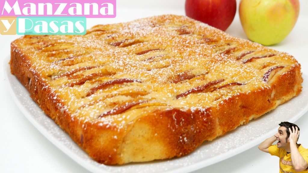 TORTA o PASTEL de MANZANA y PASAS | muy RICA FÁCIL y RÁPIDA!!🍏🥧🍎