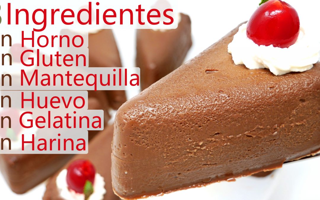 PASTEL de CHOCOLATE 3 INGREDIENTES | SIN HORNO |😍🍫🎂 SIN GLUTEN | SIN HUEVO SIN HARINA SIN GELATINA