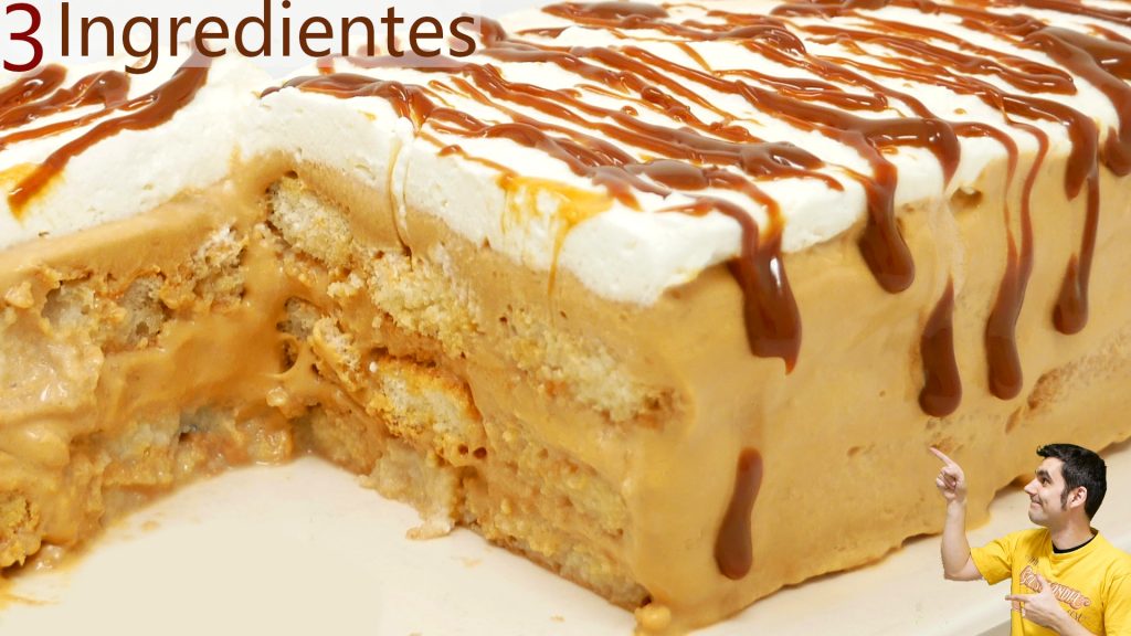 PASTEL con solo 3 INGREDIENTES de DULCE de LECHE delicioso 🍰🥧¡SIN HORNO y SIN GELATINA!🍰🥧