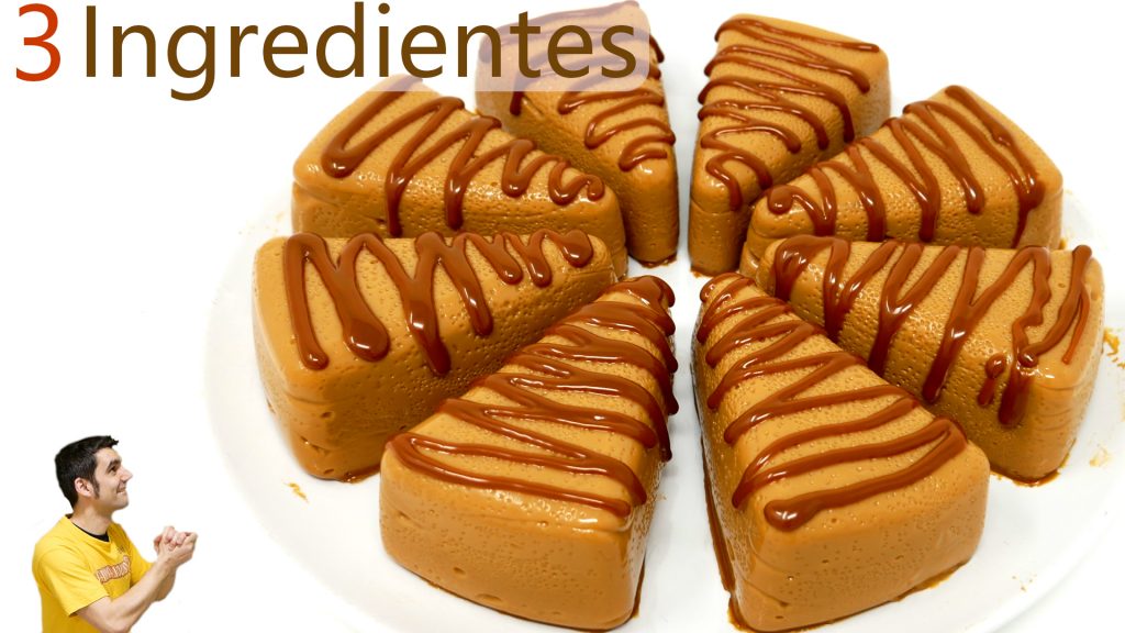 PASTEL de DULCE de LECHE, 3 INGREDIENTES 😍🍮😍 SIN HORNO, ni GLUTEN, ni HUEVO, ni HARINA, ni GELATINA