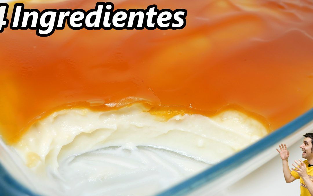¿TIENES LECHE? CREMOSO POSTRE SIN HORNO en MINUTOS! (solo 4 INGREDIENTES)😋🥛😍 SIN GLUTEN