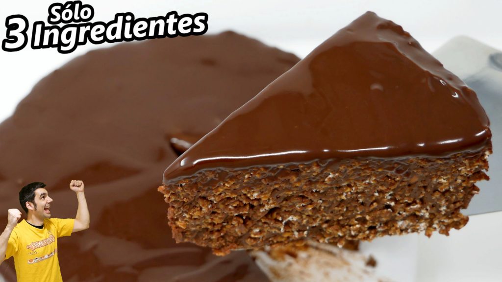 ¡PASTEL de AVENA y CHOCOLATE! 3 INGREDIENTES | SIN HORNO ¡SIN AZÚCAR! MUY FÁCIL y DELICIOSO!😍🍫🎂😋