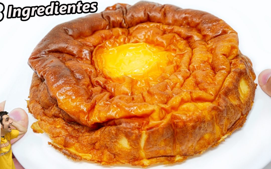 PASTEL DELICIOSO y SÚPER FÁCIL😍🥧😱(3 INGREDIENTES ) SANO SIN AZÚCAR añadida y sin harina Receta # 726