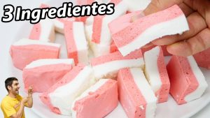 Mezcla AZÚCAR y GELATINA con 1 BATIDORA,😍🍬😱 3 INGREDIENTES, SIN HORNO, FÁCIL y RÁPIDO! Receta # 731