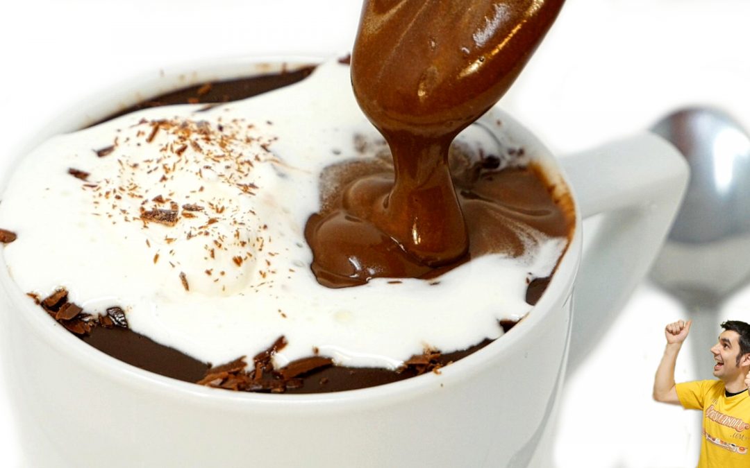 CHOCOLATE CALIENTE ITALIANO 😍🍫😱 FÁCIL y RÁPIDO (SIN HORNO y muy CREMOSO) Simple Receta # 735
