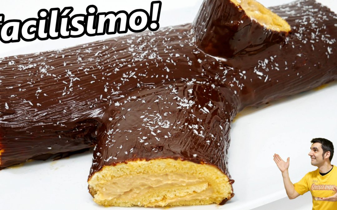 el MEJOR TRONCO de NAVIDAD 🎅🏼🍫😍 PASTEL en ROLLO o BRAZO, TARTA de CHOCOLATE y CREMA Receta # 749