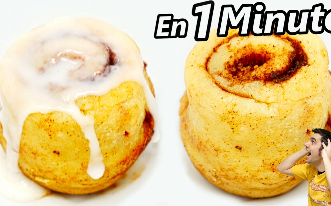 ROLES DE CANELA en 1 MINUTO! 😍🍪😱 SIN HORNO, SIN GLUTEN, SIN HARINA y FÁCILES Receta Rápida # 752