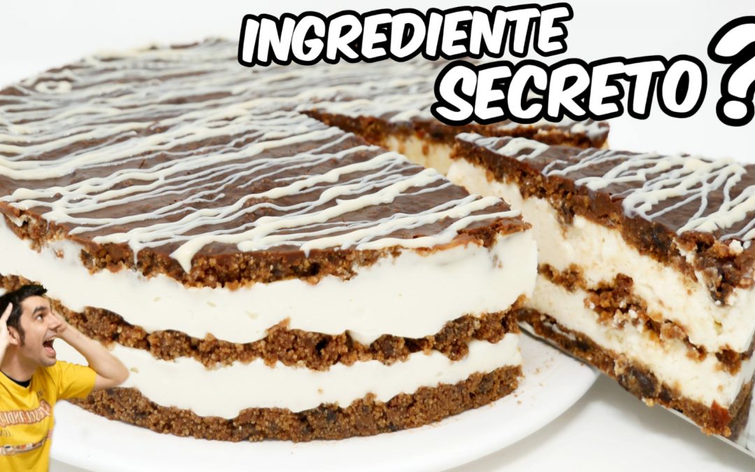 TARTA SIN HORNO DELICIOSA con un INGREDIENTE SECRETO 😍🍰😱¿lo adivinas? PASTEL SIN HUEVO Receta # 766