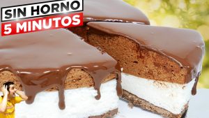 TARTA SIN HORNO de 3 CAPAS SIN LECHE CONDENSADA 😍🍫😋 SIN QUESO CREMA y SIN HARINA Receta # 775