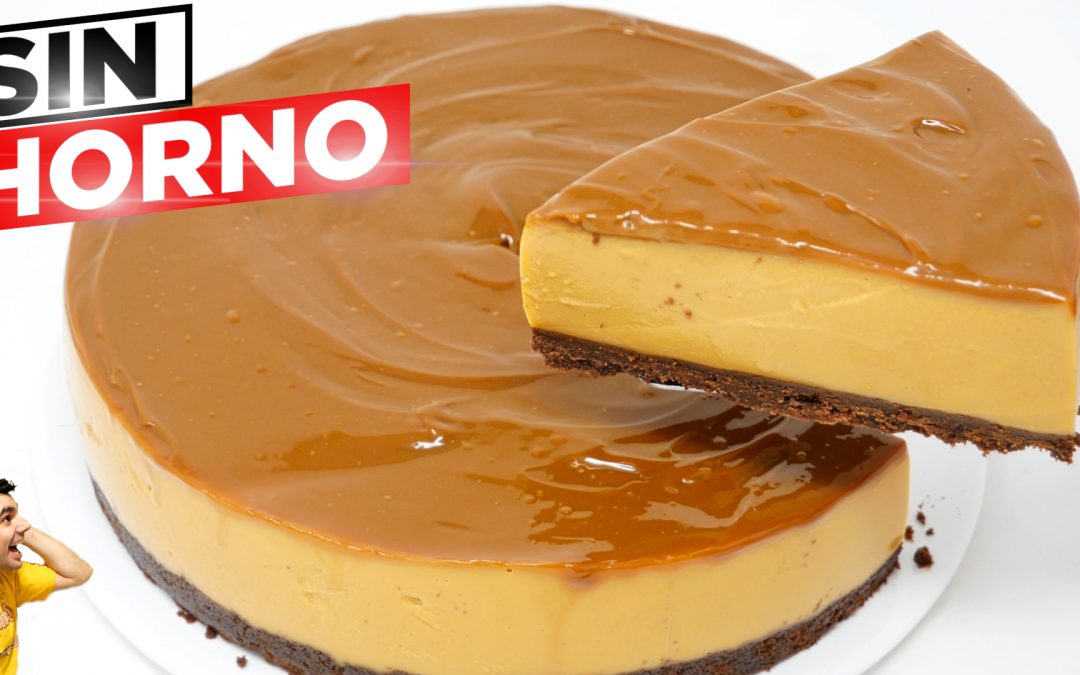 TARTA DULCE de LECHE (5 MINUTOS)😍🍮😋POSTRE FÁCIL! 6 INGREDIENTES, SIN HORNO SIN GELATINA Receta # 814