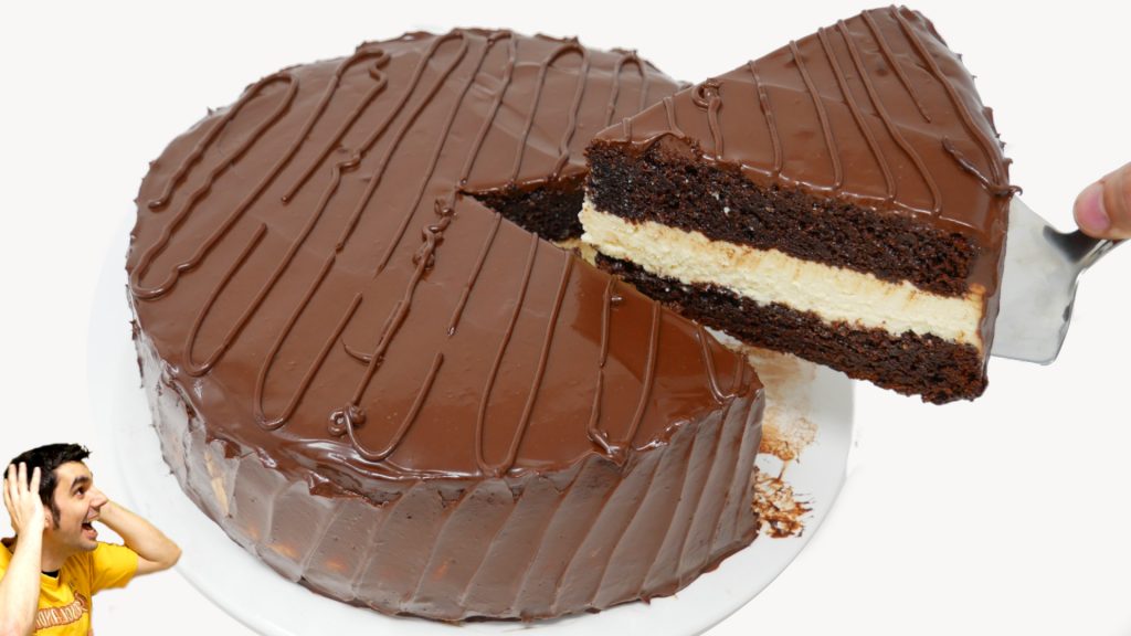 TARTA de CHOCOLATE y CREMA MUY JUGOSA, 😍🍫🎂La más RICA y FÁCIL. Todos te pedirán la REETA # 807