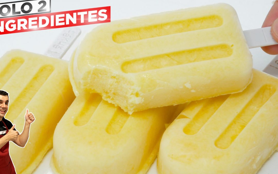 PALETAS de MANGO (2 INGREDIENTES y en 1 MINUTO) 😍🍡🍧, Helado casero saludable de fruta Receta # 826