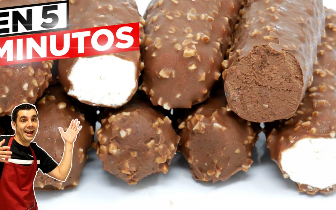 Mini-HELADO casero 🍧😍🍨 en 5 MINUTOS (SIN CREMA, ni nata y sin máquina) Receta # 823