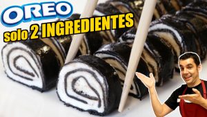 Sushi de Oreo 🍣🍪con solo 2 ingredientes! (Postre fácil sin horno al estilo Golosolandia) receta # 88