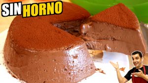 Flan de chocolate sin horno al estilo Golosolandia
