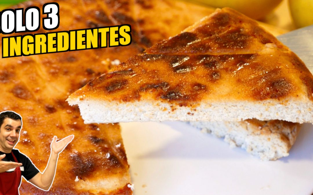 Torta de MANZANA FÁCIL con 3 ingredientes y SIN HORNO 🍏👌 (sin azúcar, sin harina, sin grasa)