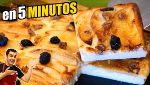 POSTRE FÁCIL en 5 minutos !🍎😍 sólo 3 yogures, 2 huevos y 2 manzanas. Receta # 953