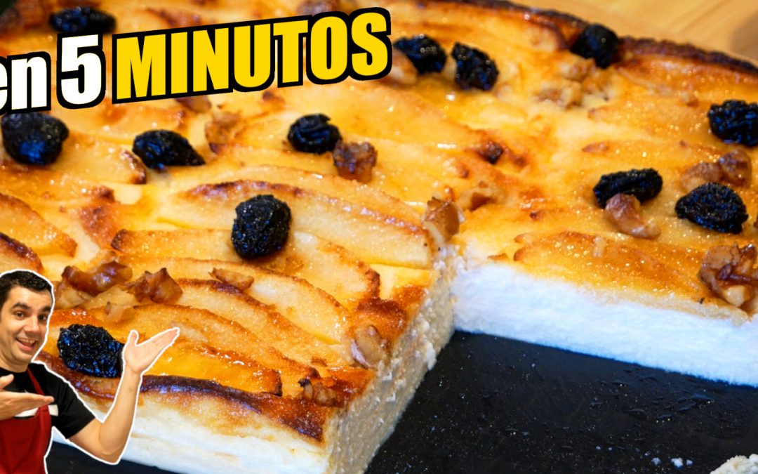POSTRE FÁCIL en 5 minutos !🍎😍 sólo 3 yogures, 2 huevos y 2 manzanas. Receta # 953